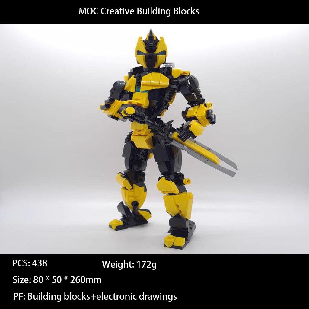 

Non-Toxic Moc Yellow Mech 438 Pieces Of Creative Puzzle Building Blocks Electronic drawings
