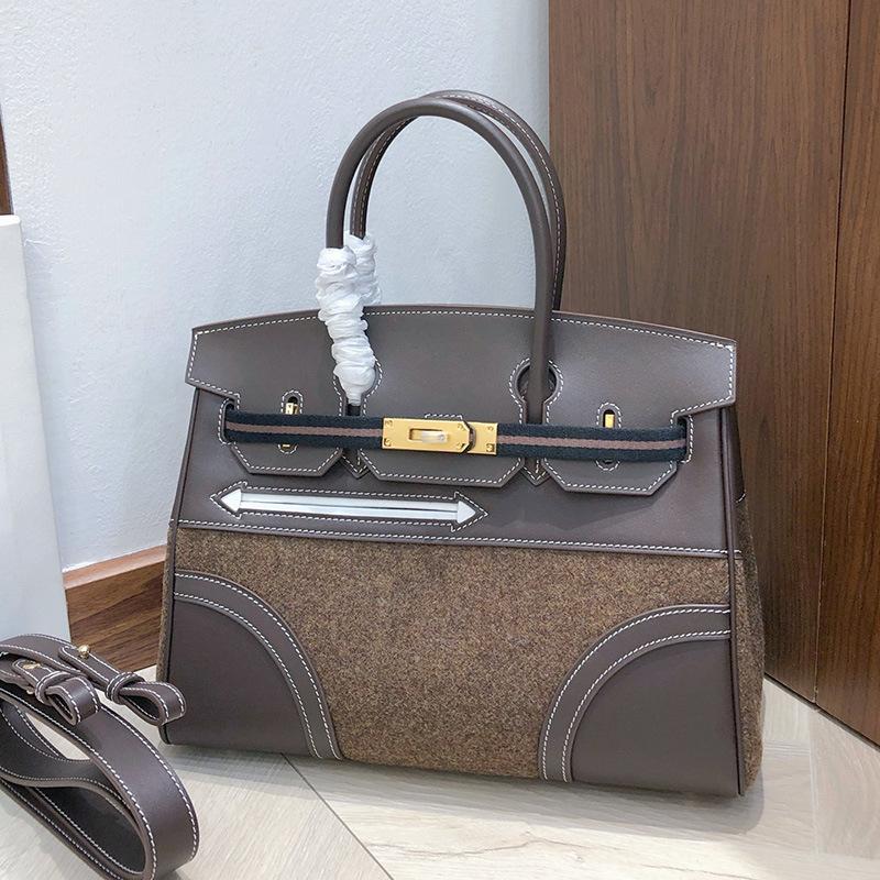 Wysokiej jakości torba filcowa ze skóry bydlęcej wierzchniej warstwy swift skórzana torebka na ramię crossbody vintage damska torba