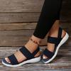 Lucyever Elastic Knitted Platform Sandals Women Summer Slip On Wedge Sandles Woman Lightweight Non Slip Sandalias Mujer 2024