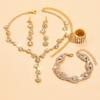 Minimalist European Style Jewelry Set With Water Diamond Embellishments For Women
