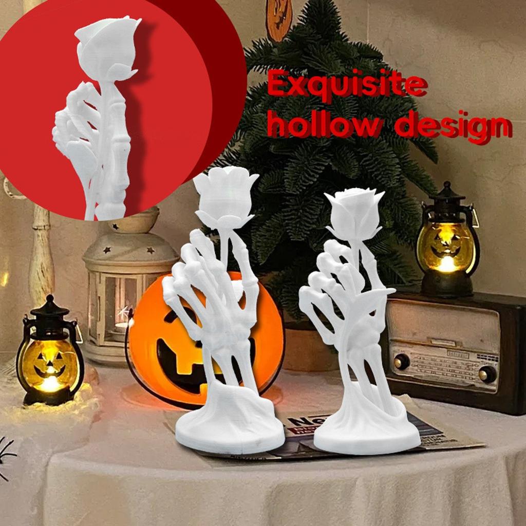 Halloween Creative Rose Skeleton Figurine