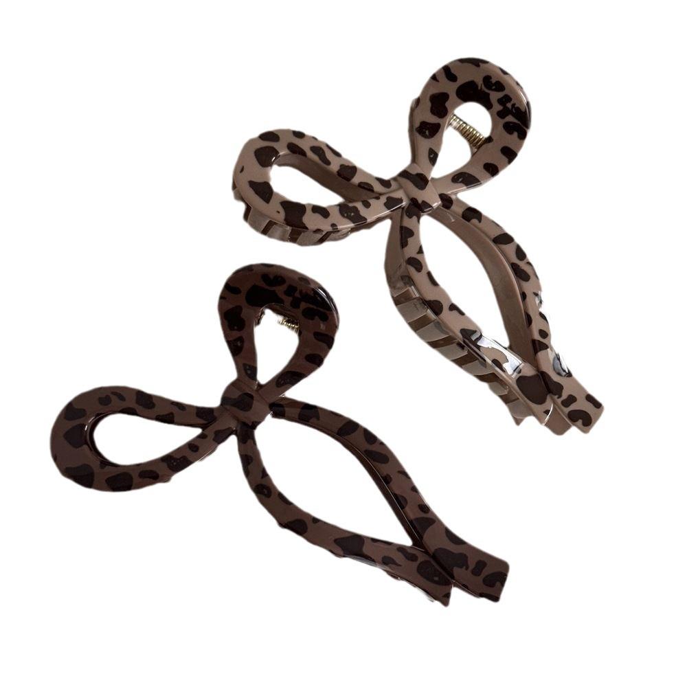 Leopard Print All-Match Shark Hair Clip for Women
