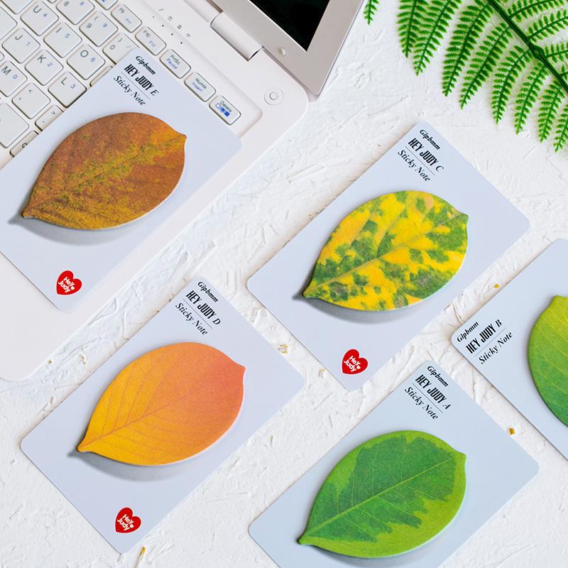 25sheets Leaf Shaped Post Notes N Times Post Messages Notes on Hand Accounts Memo Pad 5 Options Stationary Writing Pads