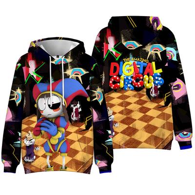 Sudadera con capucha The Amazing Digital Circus, sudaderas con estampado de Anime, jerséis informales de gran tamaño para hombre y mujer, sudadera de manga larga