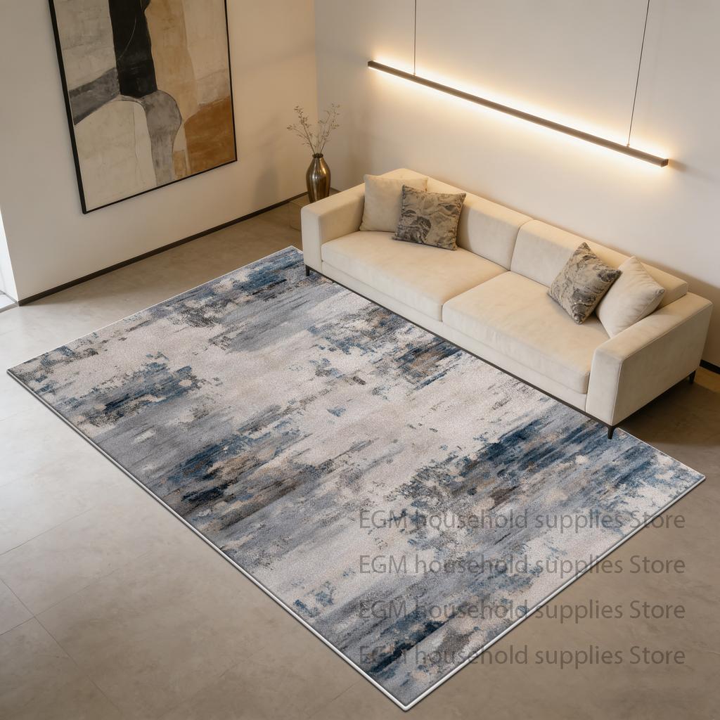 Ink Wash Abstract Style Carpet Light Luxury Living Room Decoration Bedroom Rug Washable Office Customizable Mat Easy To Clean