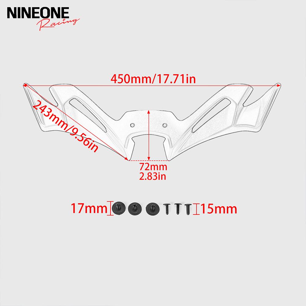 Beak Nose Cone Front Under Nose Fairing Lower Winglets Wing Extension Cover Cowl For Yamaha YZF-R3/R25 YZFR3 YZFR25 2019-2026