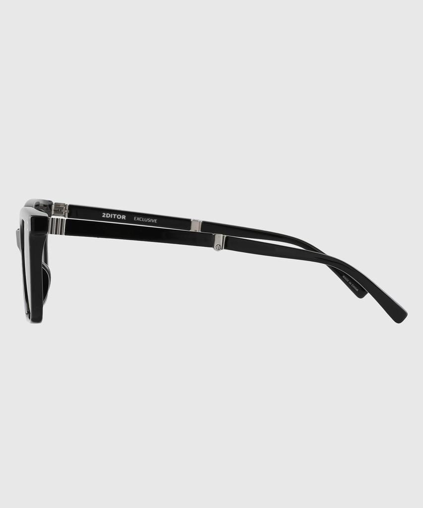 Tuditeo Arc Unisex Oversized Square Retro Foldable Sunglasses C1 Black