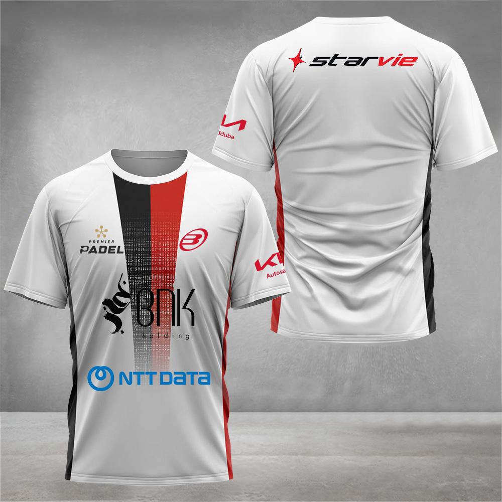 Pánské tričko na Padel tenis Pohodlné Prodyšné S kulatým výstřihem Krátký rukáv Oblečení Venkovní Badminton Běžecké Tričko