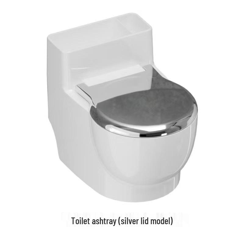 Luxury Wall-Mounted Toilet Ashtray with Lid and Anti-Fly Design for Bathrooms and Living Rooms
