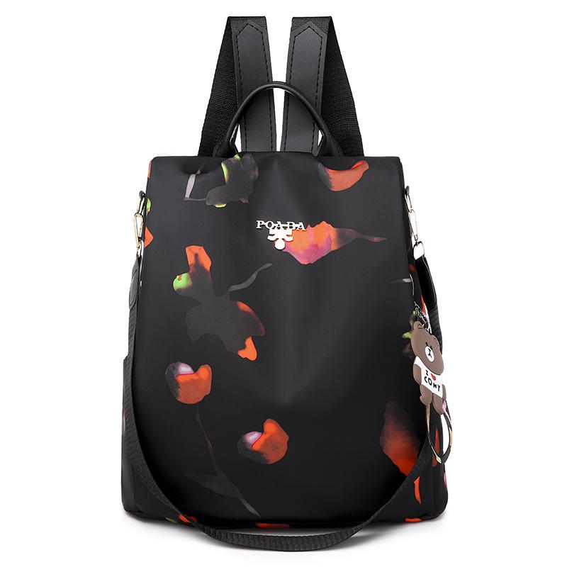 Women's Vintage Oxford Anti-theft Backpack with Pendant – Large Capacity Fashion Schoolbag & Shoulder Bag