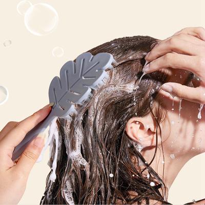 Hair Scalp Massager Shampoo Brush Scalp Care Comb with Handle and Soft Silicone Bristles  for Wet and Dry Hair Removes Dandruff