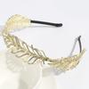 Feather Shape Rhinestone Headband for Traveling Taking Photo Girl Baroque Style Hair Hoop Wedding Party Bride Hairband