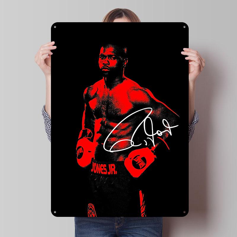 Roy Jones Jr Boxer Metal Posters Custom Vintage Metal Signs Wall Art Retro Tin Plaque for Man Cave Decoration Bedroom Desk Decor