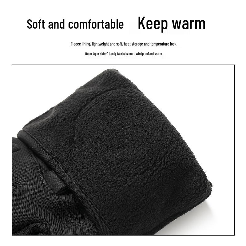 Winter Cycling Gloves: Velvet-Lined, Non-Slip, Windproof, Warm Gloves for Youth and Adults
