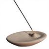 Brown Ceramic Incense Holder & Burner Handmade Stoneware Eco-Friendly Aromatherapy Ash Catcher All-Season