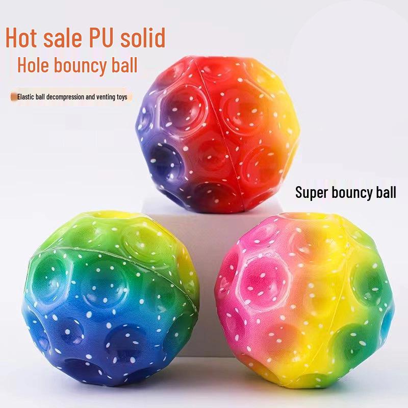 

Высокоэластичный кистевой мяч: Игрушка из полиуретана «Сила реакции лунного камня» для детских упражнений Wristband with OPP Packaging