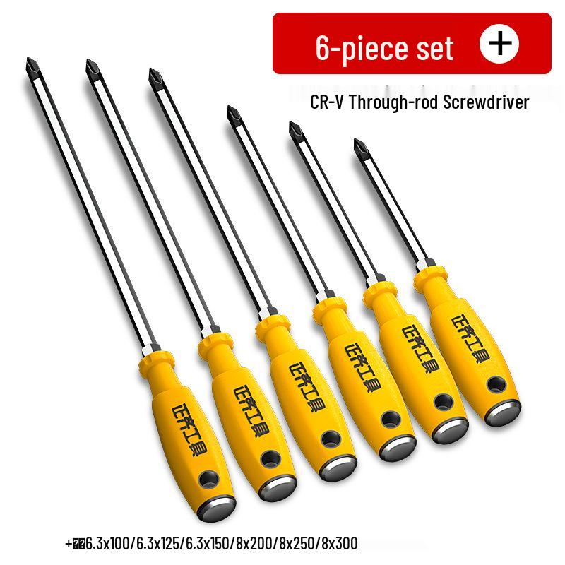 Magnetischer Schraubendreher-Satz mit Kreuz- und Schlitzkopf - Industriell, Schlagfest, Superhart
