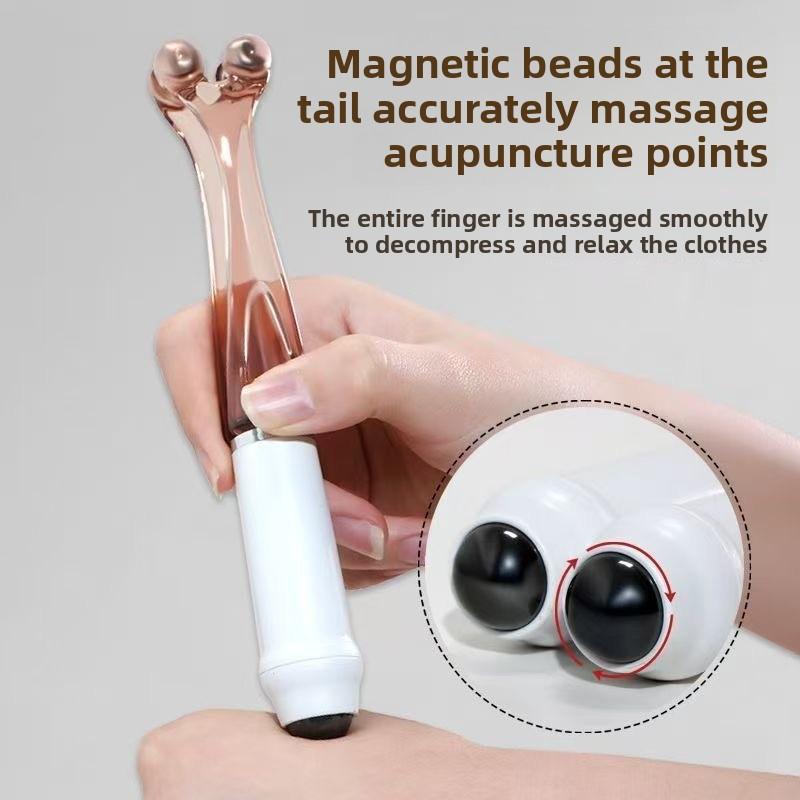 1 stk Multifunksjonell Fingermassasjeapparat Leddrulle Stål Magnetisk Perleklemme Fingermassasjeapparat Slank Håndartefakt
