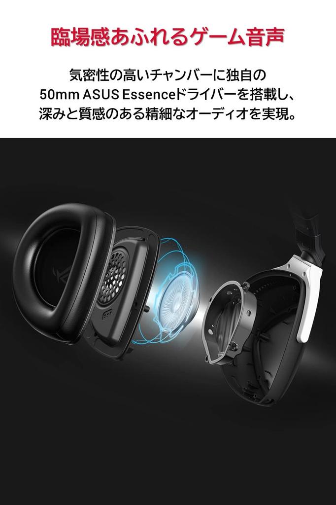 ASUS ROG Delta S Wireless Gaming Headset Noise Cancelling with AI Beamforming and Bluetooth Dual Wireless 50mm ASUS Essence Fast Standard (AI Mic,