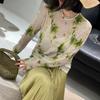 DIMANAF 2025 Summer Women Transparent Printing Sun Protection T-Shirt Basic New Fashion Tops Tees Casual Loose Tees