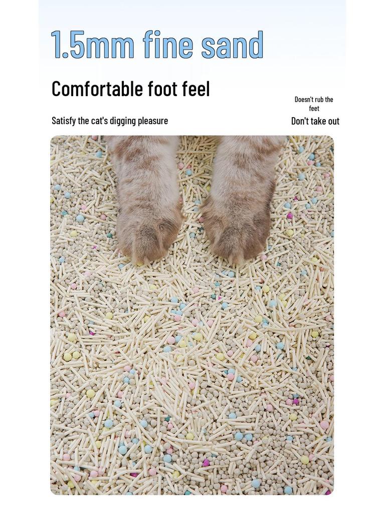 Bentonite & Plant-Based Sea Salt Deodorizing Cat Litter - Low Dust, Absorbent, 2.1kg