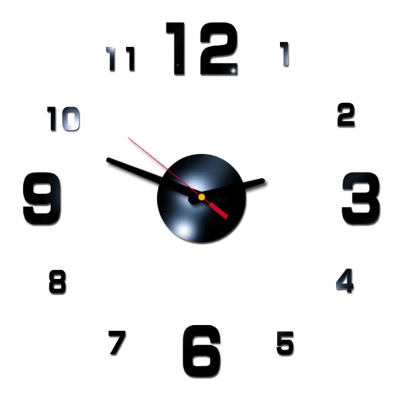 Wanduhr Rahmenlos Digitale Wanduhren DIY Acryl Wandaufkleber Quarz Leise Uhr für Zuhause Büro Wanddeko Horloge Murale