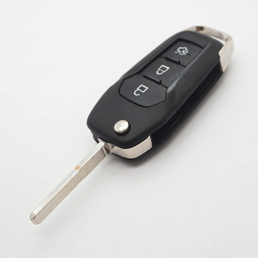 Cocolockey 3Buttons Folding Flip Car Key Shell For Ford Mondeo Mk5 Fiesta Mk7  -  Remote Car Keys Hu101 Fob Uncut S
