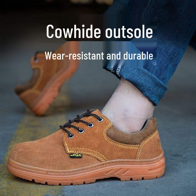 

Breathable Men s Work Shoes: Steel-Toe, Anti-Slip, Waterproof, Oil-Resistant, Puncture-Proof, Soft Sole Construction Footwear.