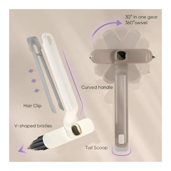 Cleaning Brush Bathroom Cleaning Brush 360 Degree Rotating Gap Cleaning Brush Hard Bristle Bath Pong Bathroom Floor Brush Drain Bathroom Washing Easy