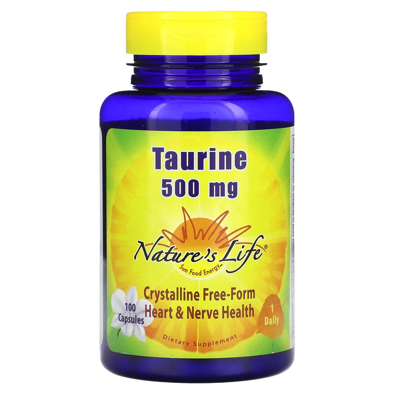 

Nature S Life, Taurine, 500Mg, 100 Capsules