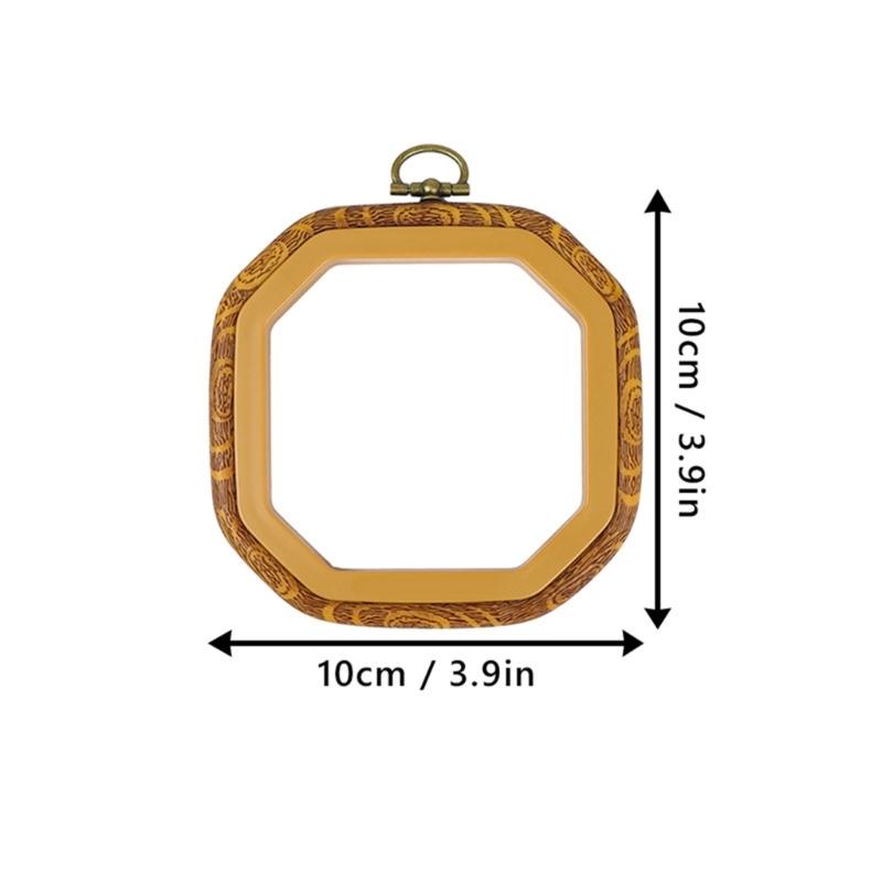 Imitierter Holz Stickrahmen Achteckiger Stickrahmen Achteckiger Rahmen für Handwerk Stickereien Nadelarbeiten Sticken
