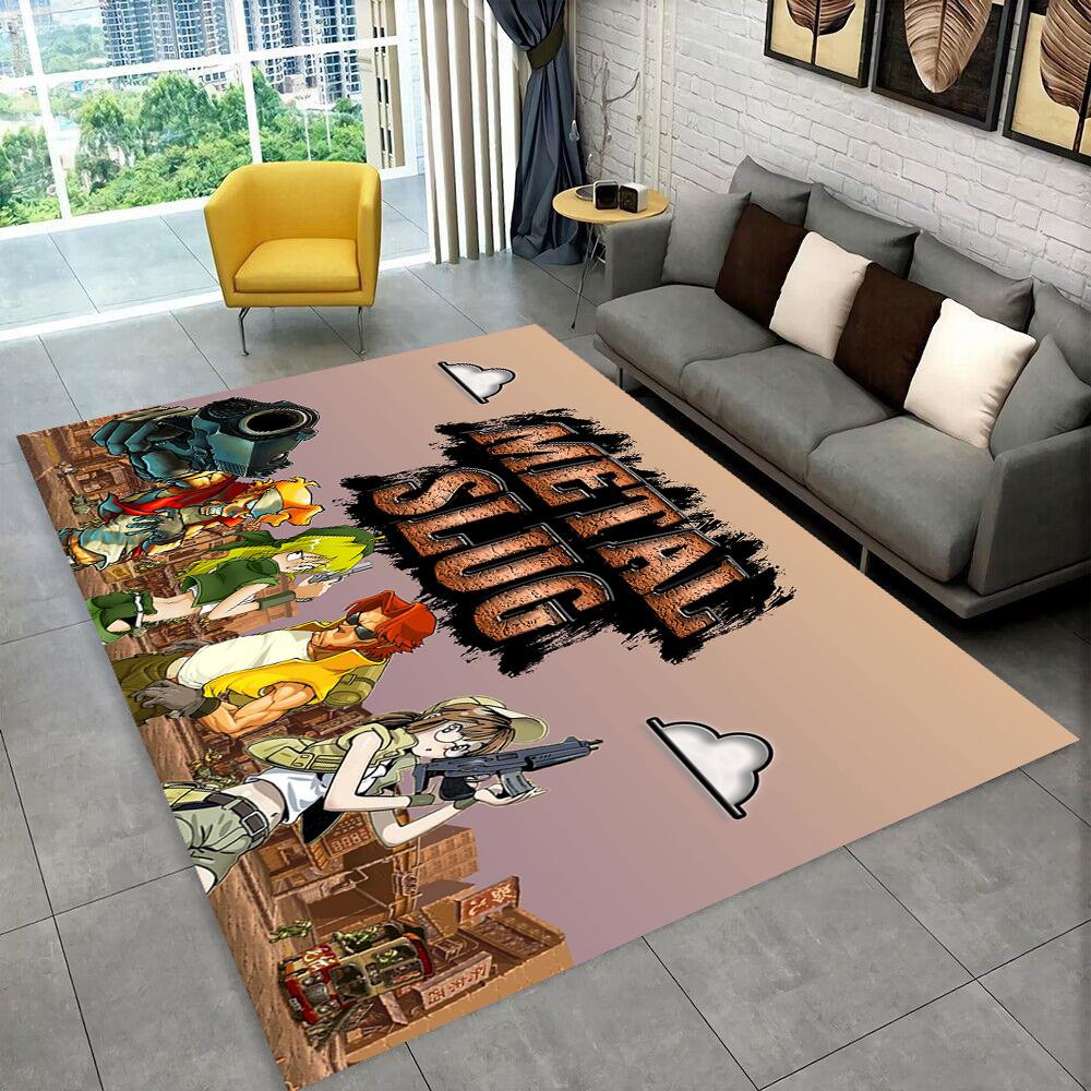 Classico Gioco Retrò Metal Slug Tappeto Area Gioco, Tappeto per Soggiorno Casa Camera da Letto Divano Zerbino Decorazione, Tappetino Antiscivolo per Bambini