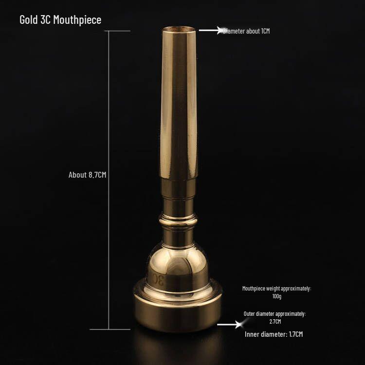 Gold & Silver Trumpet Mouthpieces: 3C, 5C, 7C – Brass Wind Instrument Accessories