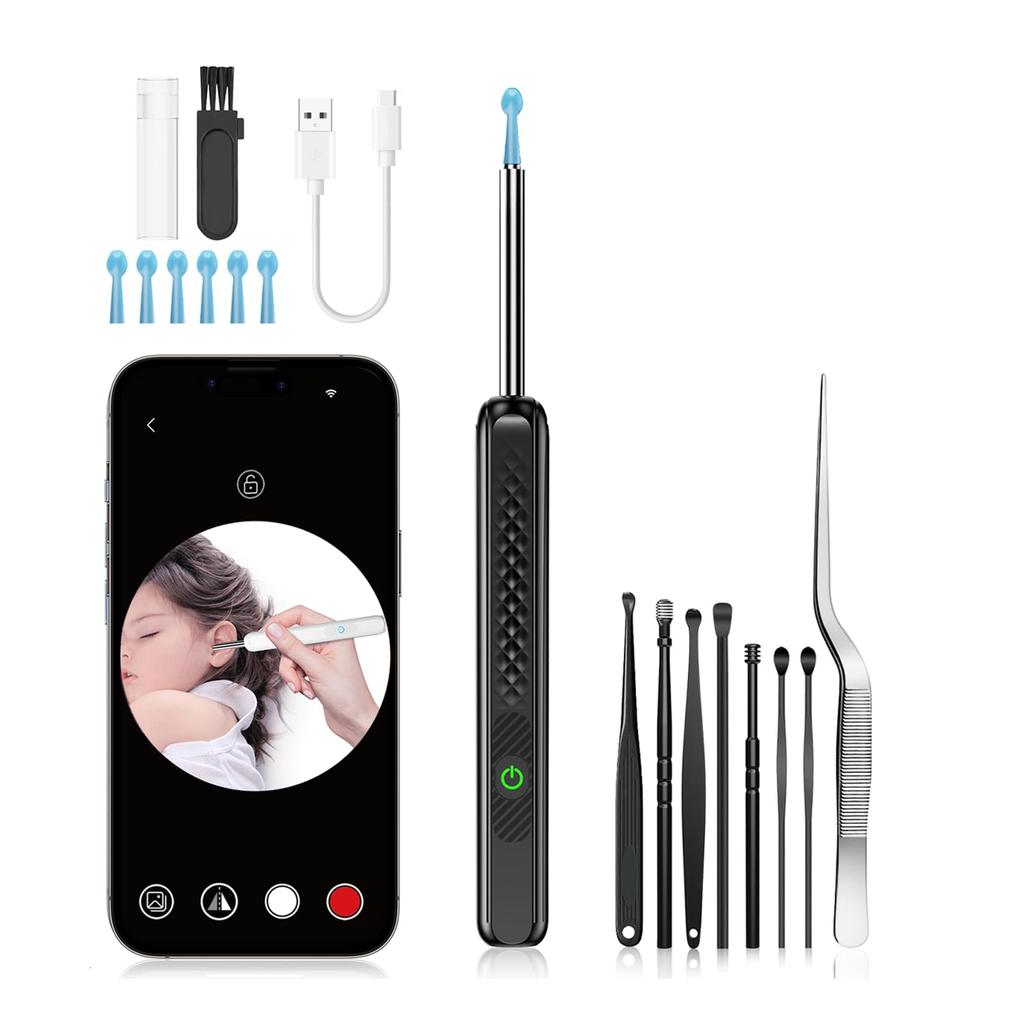 New Removal Camera with 15MP Resolution WiFi Smartphone Streaming LED Light IP67 Suitable for Earwax Cleaning Camera 2026 ModelEarwax Connection,