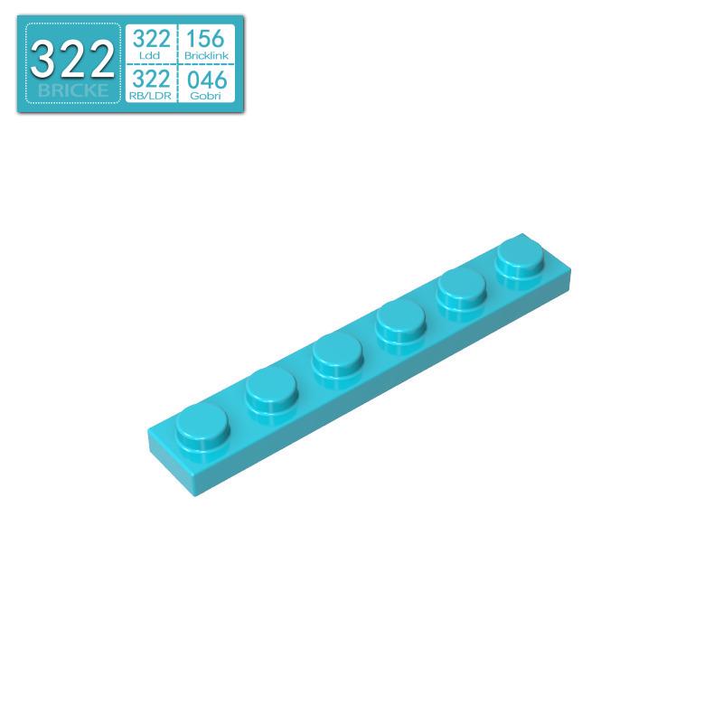 BRICKE 1x6 Thin Plate for Lego 3666 Compatibility – Loose MOC Building Blocks