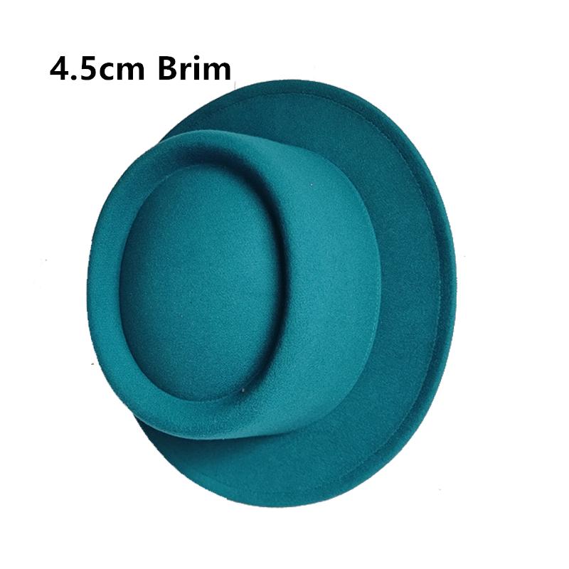 Klobouk Fedora 4,5 cm Tmavě purpurový Široký okraj Pánská móda Podzim/Zima Klobouk Pork Pie Svatba Dámský klobouk Gorras Para Hombres