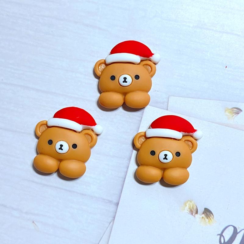 10 Stück Neue Niedliche Mini-Weihnachtskollektion Flache Rückseite Harz-Cabochons Scrapbooking DIY Schmuck Bastel-Dekorationszubehör