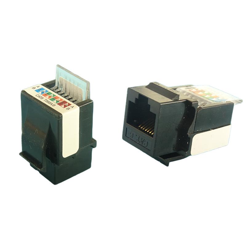 Cat6 RJ45 Gigabit Ethernet Tool-Free Network Jack and Socket with Integrated Cabling Plug.