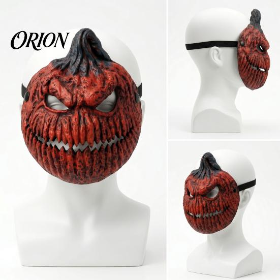 Breathable Halloween Costume Mask Pumpkin Mask, Scary Jack O Lantern Face for Party, Soft Comfortable Lightweight Cosplay Adults, Adjustable
