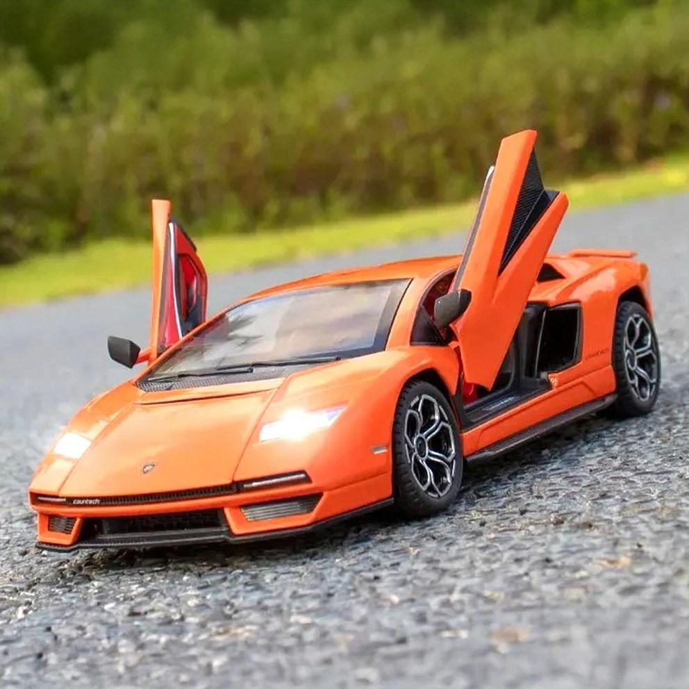 MeinAuto 1:Die-Cast Metall Lamborghini Countach LPI 800-4 Modellauto im Maßstab 1:24 - Weiß Sammleredition