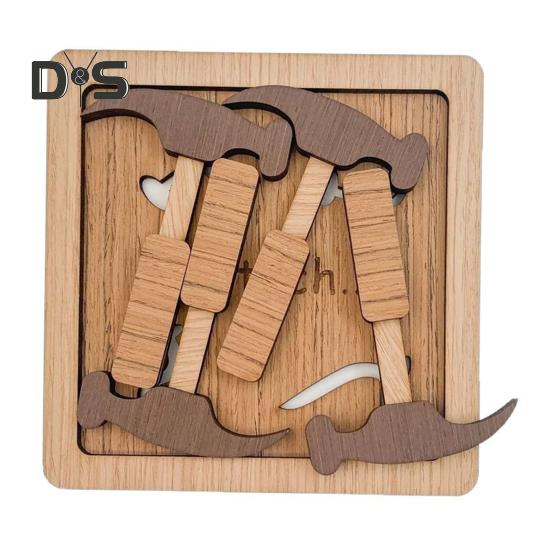 

Деревянный молоток головоломка доска головоломка цельное дерево четыре молотка головоломка игра портативный путешествия дети подростки взрослые обучающая игрушка 1 Set