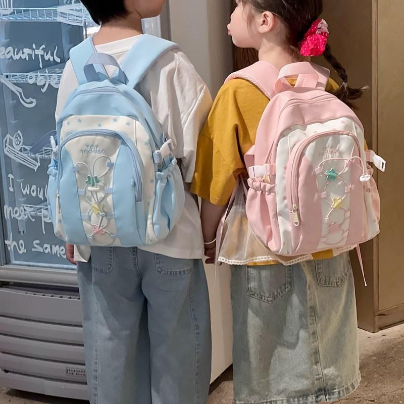 Print Drawstring Star Kids School Backpack Small Fresh Backpack Lightweight