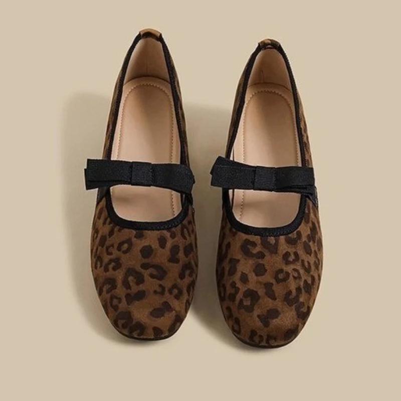 Fashion Leopard Bow Women Flats Shoes Summer Fashion Loafers Sandals Casual Sport Shoes 2025 New Trend Sneakers Shallow Woman Zapatillas