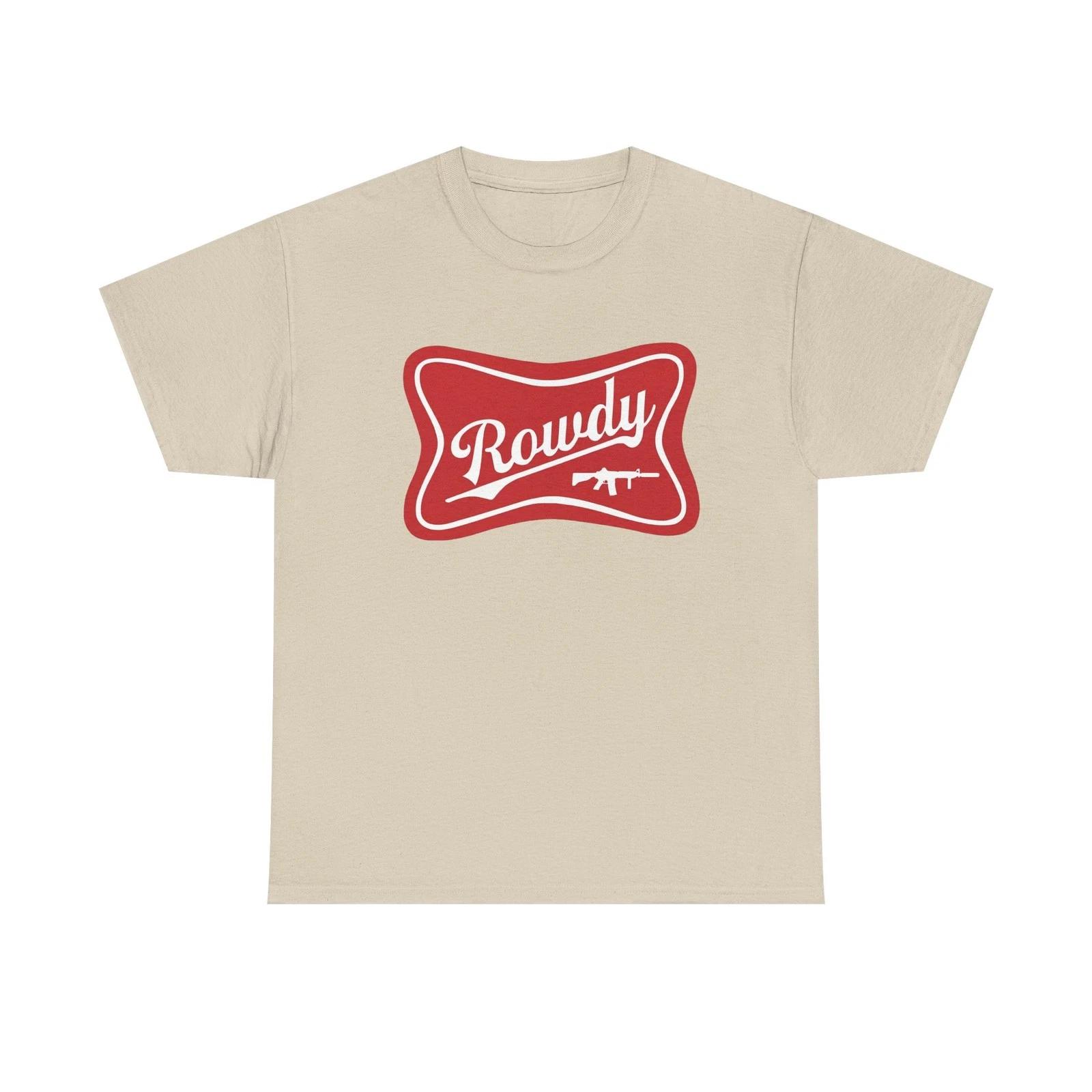 Mens Military Hunting Rowdy Retro Logo Tee | AR Rifle Red Badge 2XL
