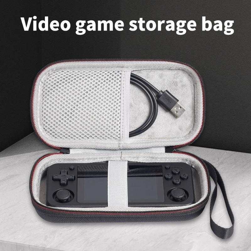 Game Console Storage Bag Scratch Resistant Bag for RG351P RG 351P Protector Case Travel Pouch with Lanyard and Pocket