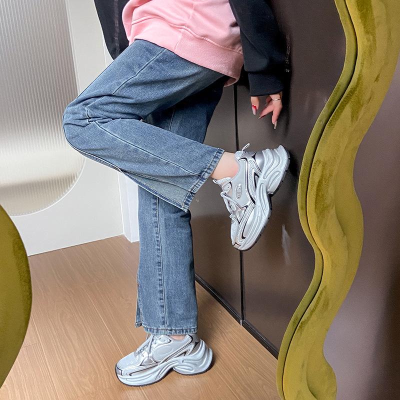 Women's Shoes Ins Korean Version of New Dad Shoes Women's 2025 Summer Student Sports Running Casual Shoes Platform Heightening Shoes HB301