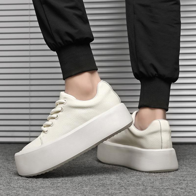 Genuine leather niche original height-increasing outdoor lightweight and comfortable skateboard shoes