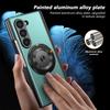 Aluminum Alloy Plate PC Back Cover Z Fold 7 Phone Case with 360° Rotatable Magnet Metal Bracket for Galaxy Z Fold 7/6/5/4