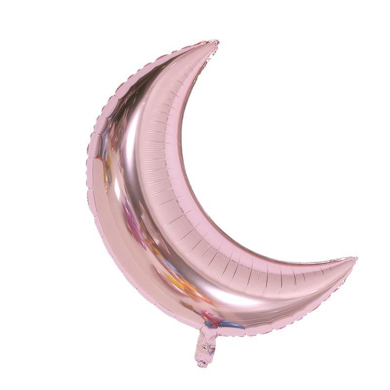 28-inch Moon Aluminum Foil Balloon for Qixi Festival, Valentine's Day, Weddings, and Children's Birthday Decorations