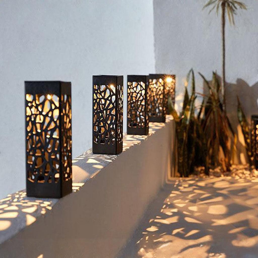 Solar Outdoor Lights, Solar Decorative Lights for Garden Lighting, Solar LED Vintage Hollow Garden Floor Lamp